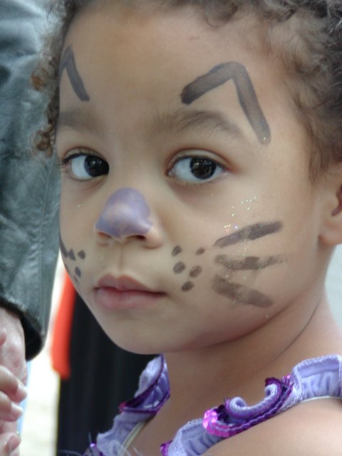 Sophia as a Purple Cat