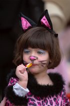 Zena as a purple cat