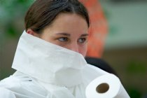 Mummy wrapping contest