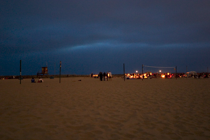 Night view of the beach