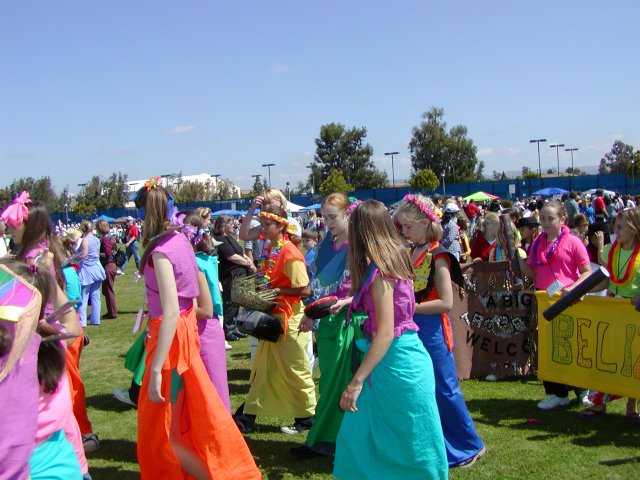 Colorful paraders