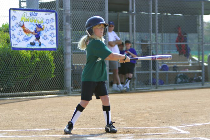 Sara at bat