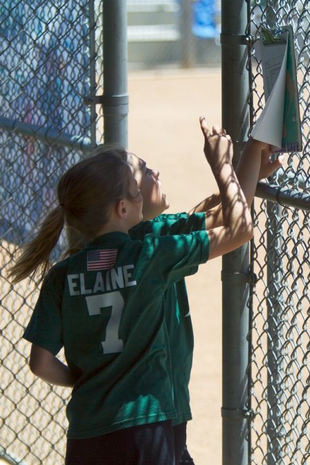 Checking the roster prior to the game