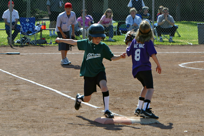 Sophie reaches first base