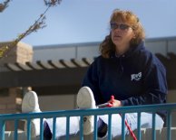 Our fearless scorekeeper