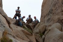 Rescue workers: belaying