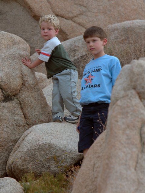 Timothy climbing with Steven
