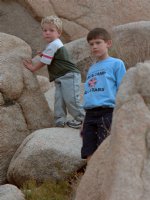 Timothy climbing with Steven