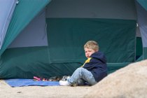 Timothy at the tent