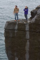 Bettina On Burren Cliffs