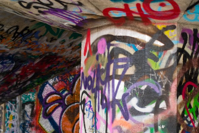 South Bank Skater Graffiti, V