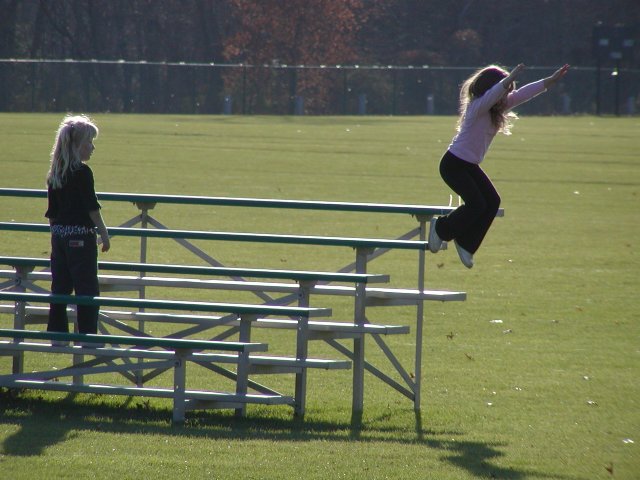 Bleacher jumping, I