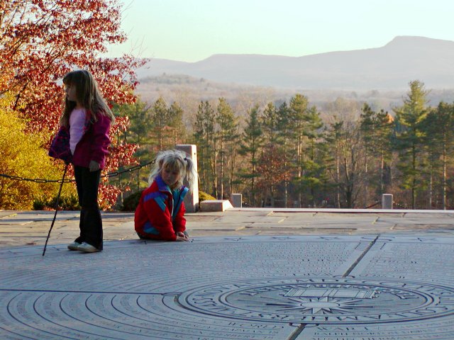 At the war memorial, I