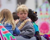 Boy with lei