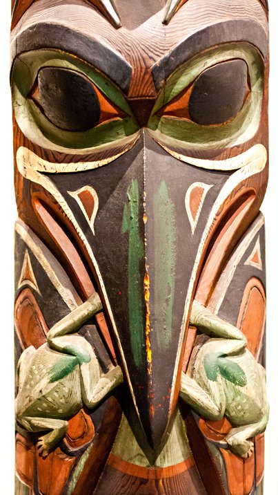 Raven With Two Frogs