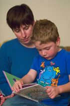 Timothy reads with Rebecca, I