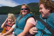 Sara, Diana and I on a pedalboat