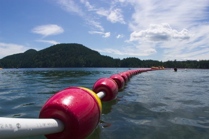 Cascade Lake, swim area boundary