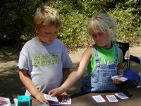 Mark and Sara play cards