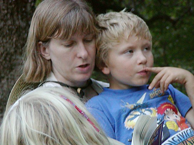 Terry reads to the kids