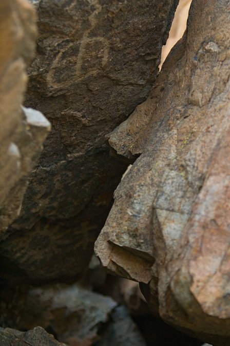 Sun And Figure In Cleft