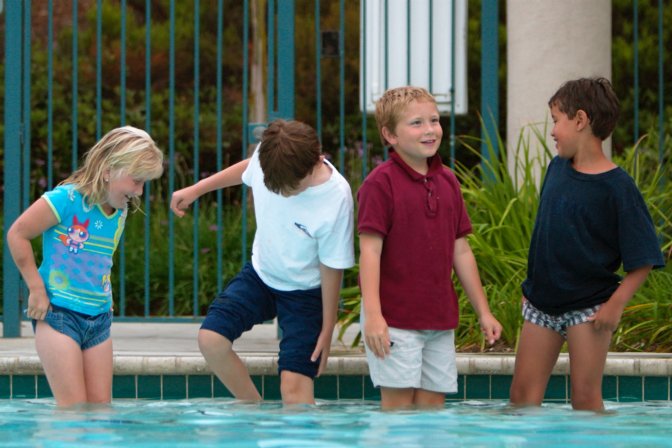 Kids in the pool