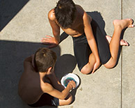 Boys with icee