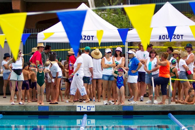 View across the pool to the 25m starts