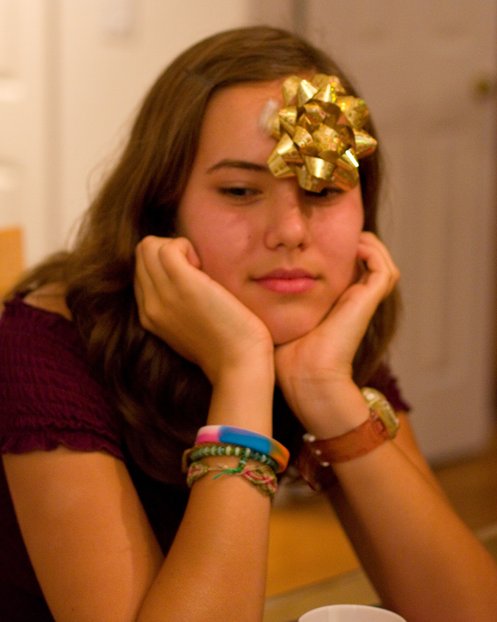 Sophia With Gold Bow