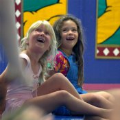 Sara and Sierra share a laugh