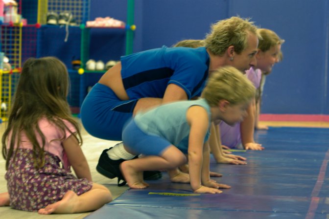 Getting ready to somersault