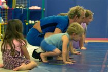 Getting ready to somersault