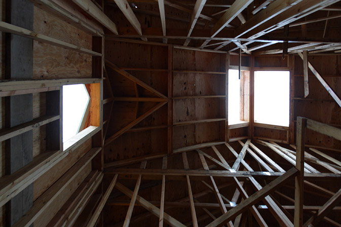 Looking up the stairwell