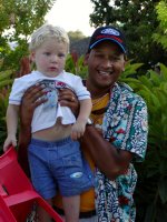 Charlie lifting Timothy