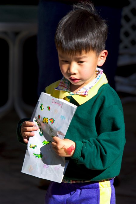 Daniel and his bug-hunting bag