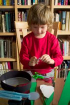 Nico makes himself a hat