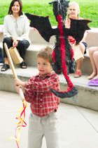 Ethan's turn at the pinata