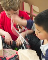 Timothy and Hanlin take apart the pinata