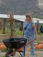 Diana with a wheelbarrow