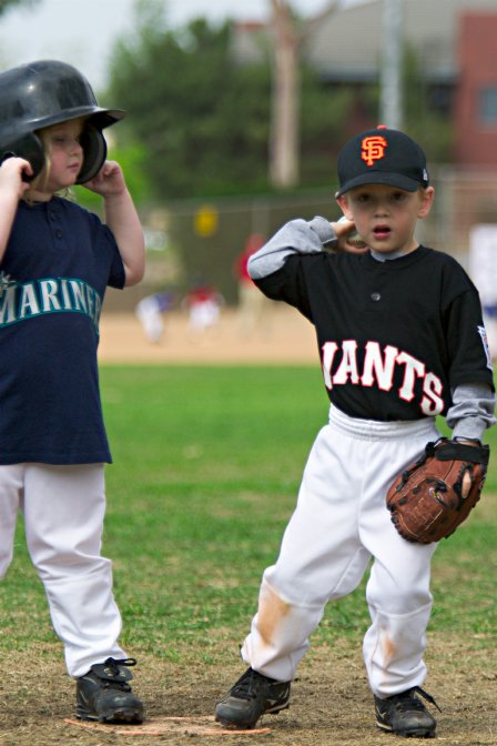 Michela reaches first in time to avoid the force