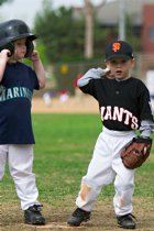 Michela reaches first in time to avoid the force