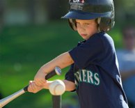 Jacob makes a stern face at the ball