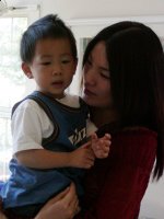 Brandon with his mom