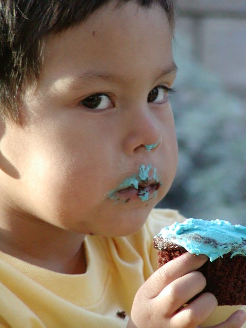 Nate with a frosted face