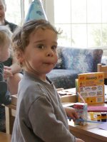 Reuben in a party hat