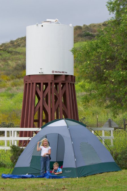 Sara and Timothy in the tent