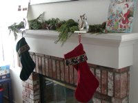 Mantle with christmas decorations