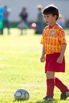 Julian takes a free kick