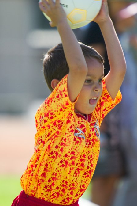 Hayden takes a throw-in, II